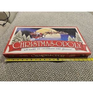 Chistmasopoly Monopoly Board Game- Late For The Sky- Incomplete, See Pictures